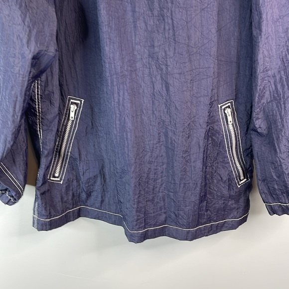 VINTAGE Y2K Weathervane Outfitters Anorak Jacket Navy Blue Contrast Stitch M - Picture 5 of 12